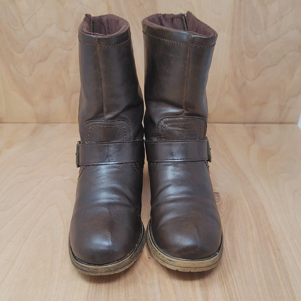 Weathermates Women's Boots Size 6 M Brown Faux Fur Lined Casual Outdoors